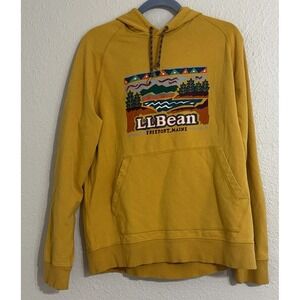 LL Bean L Reg Men's Hoodie Jacket Outdoor Hiking Warm Graphic Logo